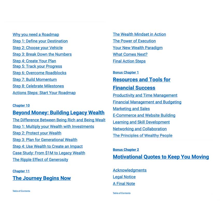 MILLIONAIRE BLUEPRINT 2025